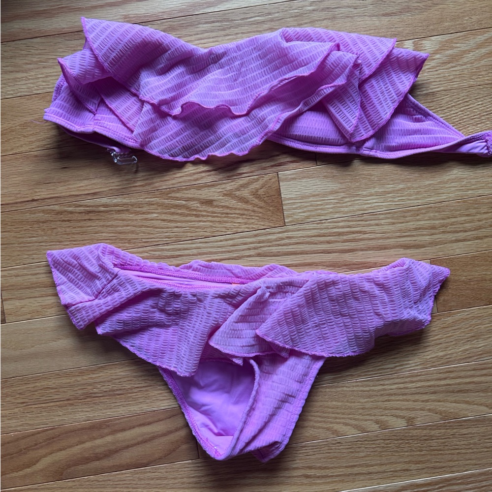 Forever 21 Ruffled Pink Bikini